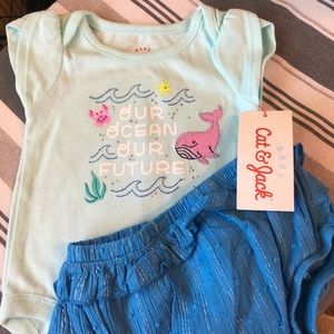 Cat &Jack Bodysuit-Bloomers Set-NB-NWT